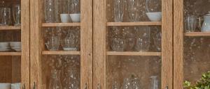 Glass front cabinet doors